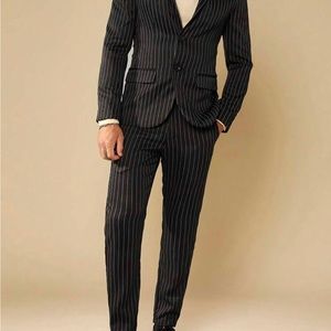 Pinstripe Suit Pants